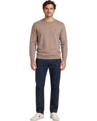 MAGLIONE IN MAGLIA MARRONE SILBON DA UOMO MARRON