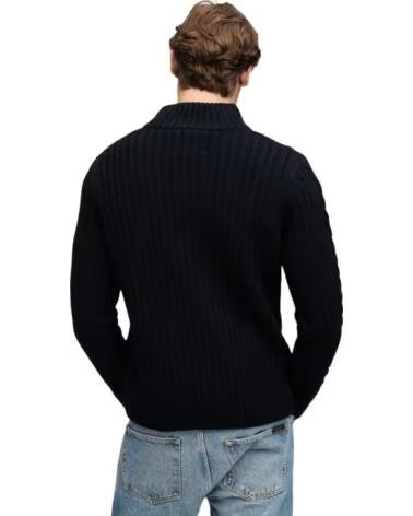 SUPERDRY PULL HOMME BLEU ZIPPÉ AZUL