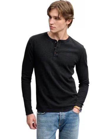 SUPERDRY LANGARMSHIRT HERREN BLAU AZUL