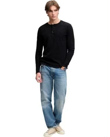 SUPERDRY LANGARMSHIRT HERREN BLAU AZUL
