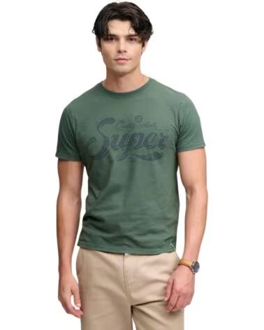 SUPERDRY T-SHIRT MANCHES COURTES HOMME VERT VERDE