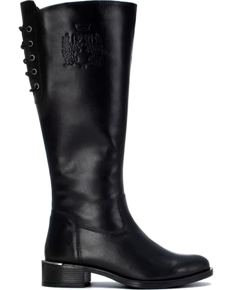 CARMELA 164010 STIVALI ALTI IN PELLE DA DONNA NEGRO