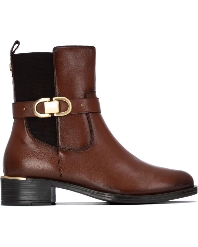 CARMELA 164008 BOTINS EM PELE COM FIVELA E FECH ECLER CAMEL