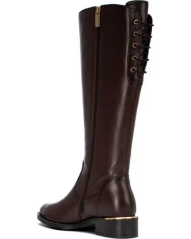 CARMELA 164010 STIVALI ALTI IN PELLE MARRONE MARRON