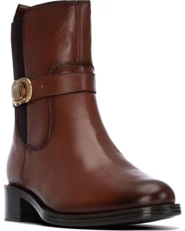 CARMELA 164008 BOTINS EM PELE COM FIVELA E FECH ECLER CAMEL