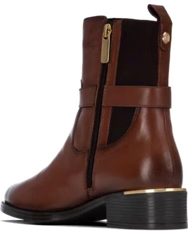 CARMELA 164008 BOTINS EM PELE COM FIVELA E FECH ECLER CAMEL