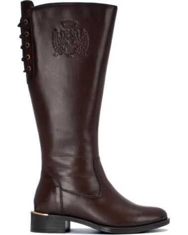 CARMELA 164010 STIVALI ALTI IN PELLE MARRONE MARRON