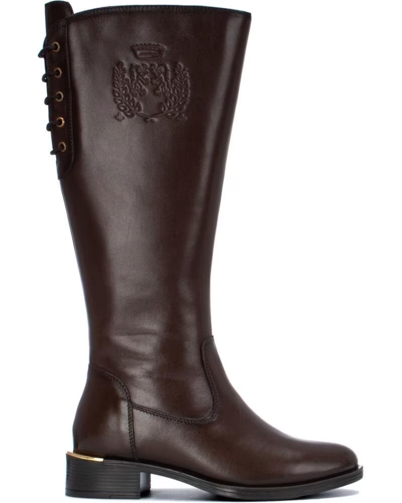 CARMELA 164010 STIVALI ALTI IN PELLE MARRONE MARRON