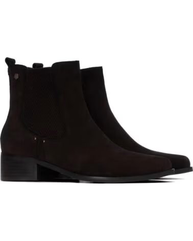 CARMELA 164143 BOTINS CHELSEA EM PELE CASTANHO MARRON