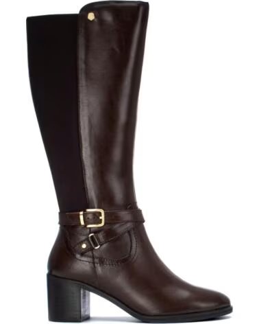 DAMEN-STIEFEL HOCH CARMELA 164019 BRAUN AUS LEDER MARRON