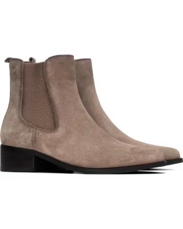 CARMELA 164143 BOTTINES TAUPE EN CUIR
