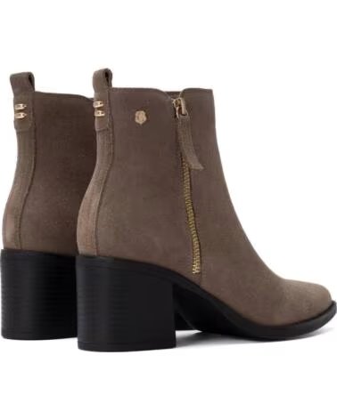 CARMELA 164257 STIVALETTI CON TACCO IN SUEDE TAUPE