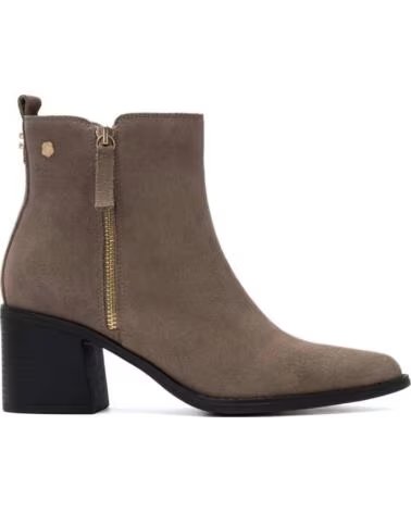 CARMELA 164257 STIVALETTI CON TACCO IN SUEDE TAUPE