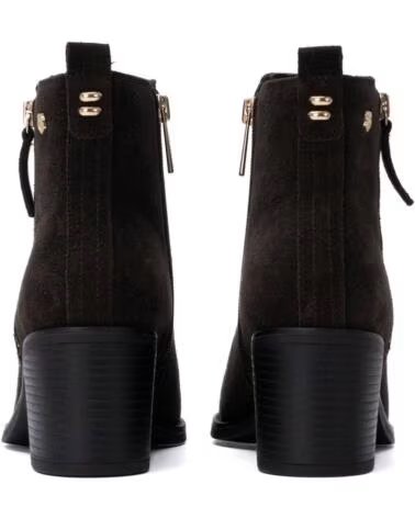 CARMELA BOTTINES À TALONS EN CUIR MARRON 164257