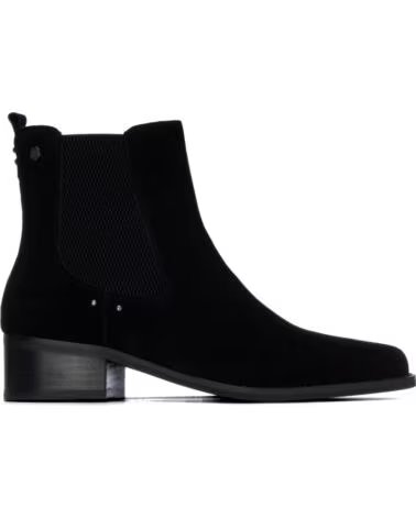 STIVALETTI CON TACCO CARMELA 164143 IN CAMOSCIO NERO NEGRO