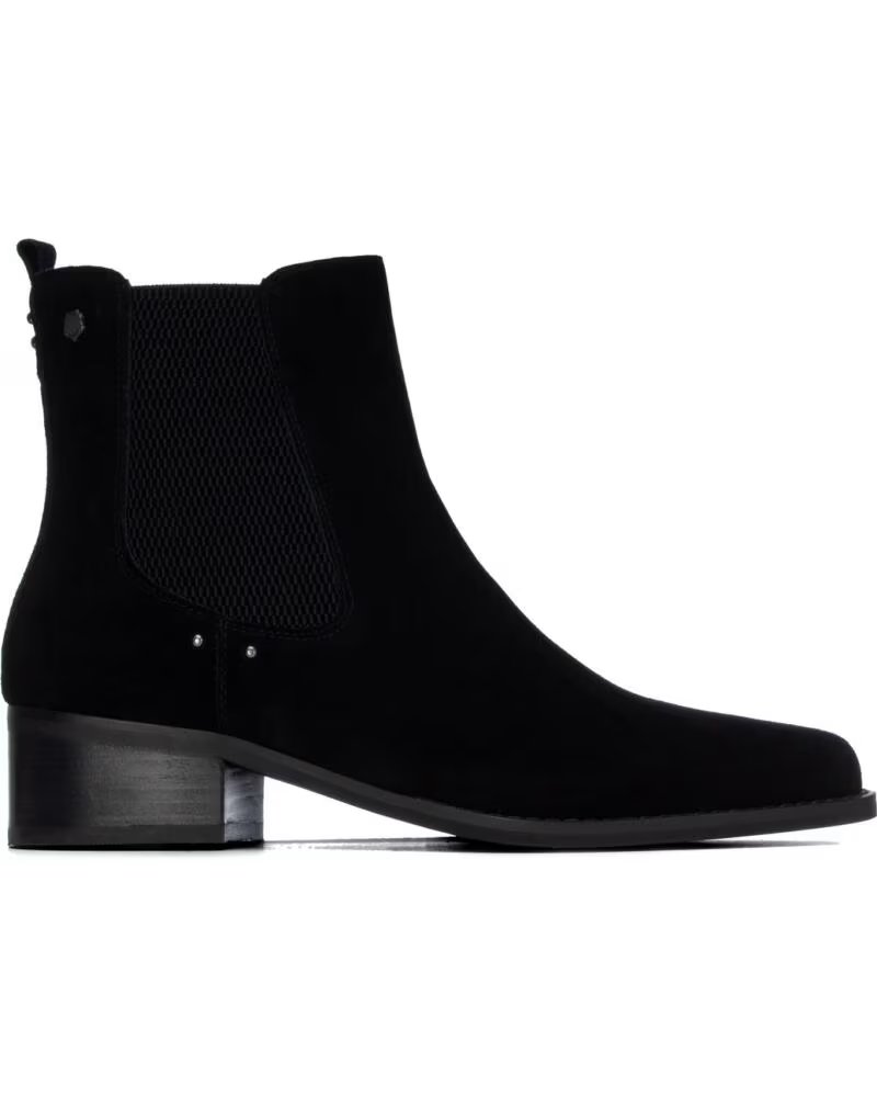 STIVALETTI CON TACCO CARMELA 164143 IN CAMOSCIO NERO NEGRO
