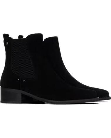 STIVALETTI CON TACCO CARMELA 164143 IN CAMOSCIO NERO NEGRO