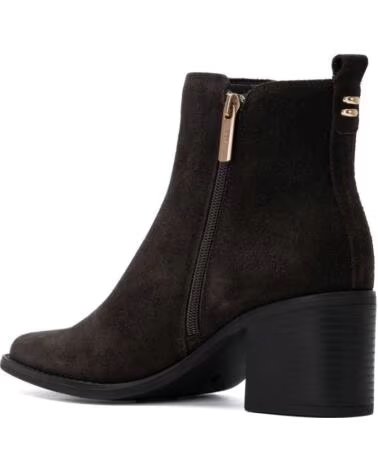 CARMELA BOTTINES À TALONS EN CUIR MARRON 164257