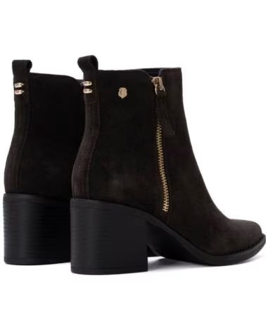CARMELA BOTTINES À TALONS EN CUIR MARRON 164257