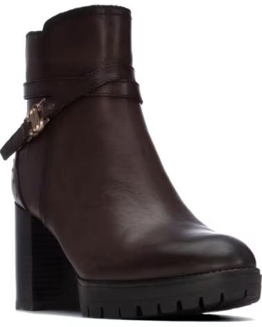 STIVALETTI CON TACCO ALTO IN PELLE DA DONNA CARMELA 164280 MARRONE MARRON