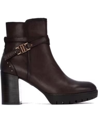 STIVALETTI CON TACCO ALTO IN PELLE DA DONNA CARMELA 164280 MARRONE MARRON
