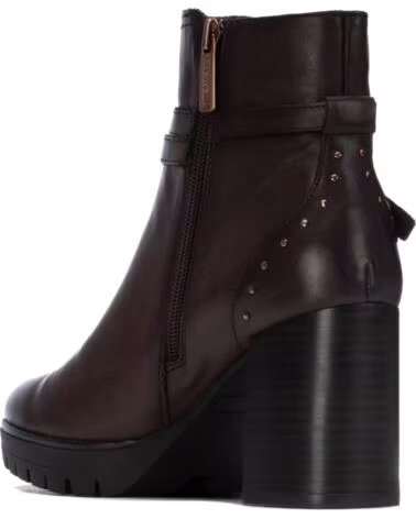 STIVALETTI CON TACCO ALTO IN PELLE DA DONNA CARMELA 164280 MARRONE MARRON