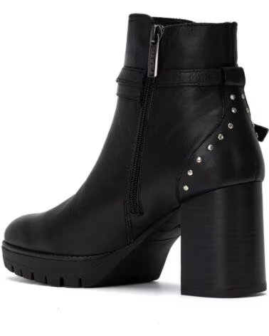 CARMELA 164280 HIGH-HEEL-STIEFELETTEN IN SCHWARZ MIT NIETEN- UND SCHNALLENDETAILS NEGRO