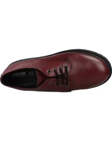 GEOX SAPATOS SOCIAIS FEMININO MODELO D BLEYZE COR BORDÔ C7005