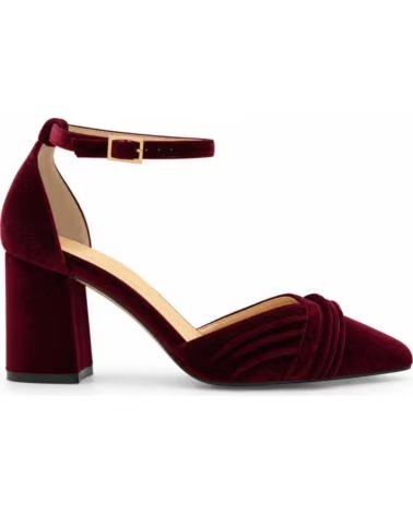 SCARPE CON TACCO MONTEVITA ARANJUEZZA VELLUTO BORDEAUX BURGUNDY