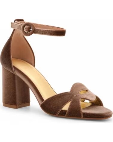 MONTEVITA ALMERIA SANDALI CON TACCO IN VELLUTO TAUPE 1438021