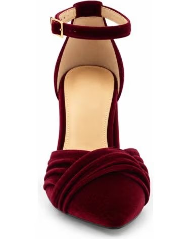 SCARPE CON TACCO MONTEVITA ARANJUEZZA VELLUTO BORDEAUX BURGUNDY