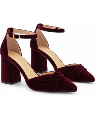 SCARPE CON TACCO MONTEVITA ARANJUEZZA VELLUTO BORDEAUX BURGUNDY