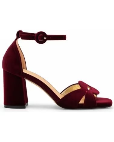 SANDALI CON TACCO MONTEVITA ALMERIA IN VELLUTO BORDEAUX BURGUNDY