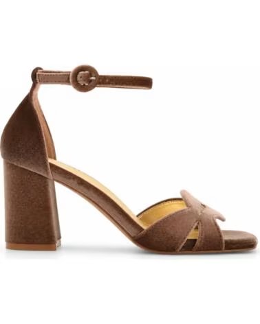 MONTEVITA ALMERIA SANDALI CON TACCO IN VELLUTO TAUPE 1438021