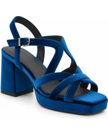MONTEVITA ASTORIANA SANDALI CON TACCO ALTO IN VELLUTO BLUE