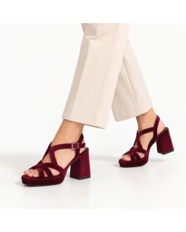 SANDALI CON TACCO ALTO MONTEVITA AVILA BURGUNDY