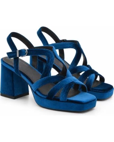 MONTEVITA ASTORIANA SANDALI CON TACCO ALTO IN VELLUTO BLUE
