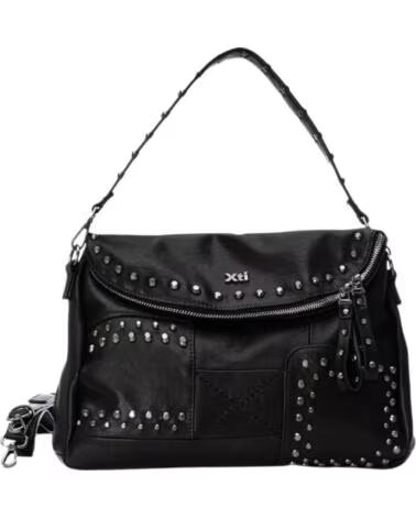 BOLSA DE MULHER XTI PRETA COM TACHAS VARIOS COLORES