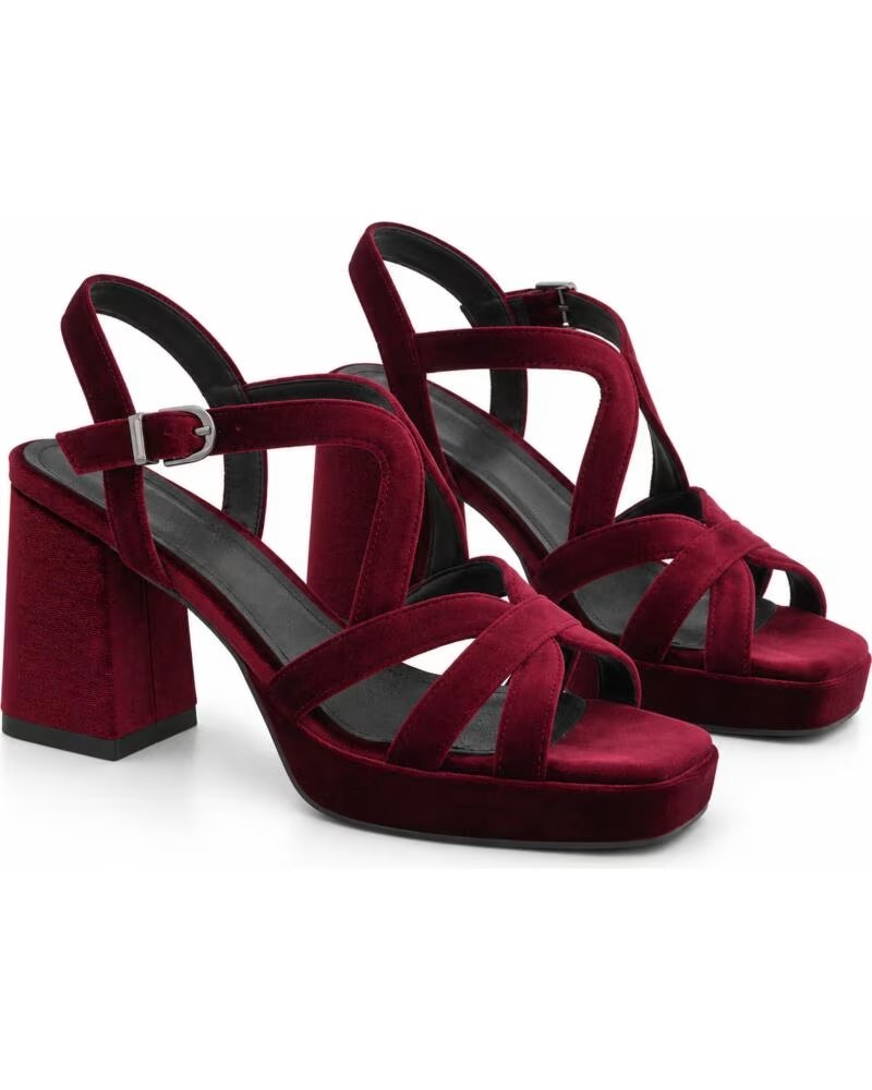 SANDALI CON TACCO ALTO MONTEVITA AVILA BURGUNDY