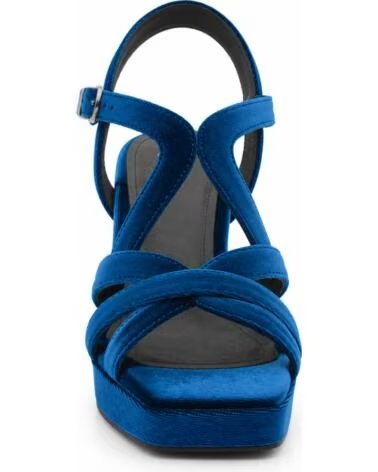 MONTEVITA ASTORIANA SANDALI CON TACCO ALTO IN VELLUTO BLUE