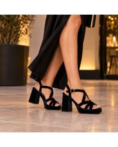 SANDALI CON TACCO ALTO AVILA BLACK