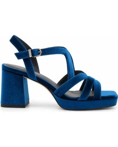 MONTEVITA ASTORIANA SANDALI CON TACCO ALTO IN VELLUTO BLUE