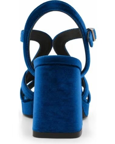 MONTEVITA ASTORIANA SANDALI CON TACCO ALTO IN VELLUTO BLUE