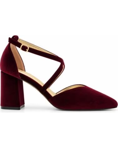SCARPE CON TACCO MONTEVITA BAEZA LISTINI INCROCIATI BORDEAUX BURGUNDY