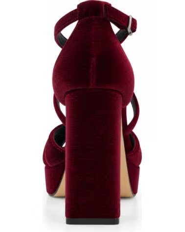 SANDALI CON TACCO IN VELLUTO MONTEVITA BARINA BURGUNDY