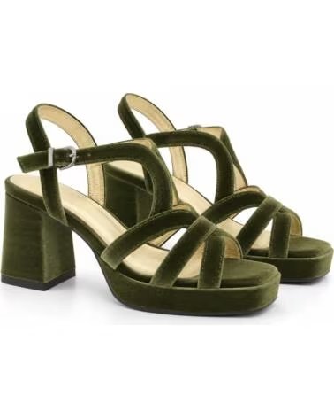 MONTEVITA ASTORIANA SANDALO TACCO VELLUTO VERDE GREEN