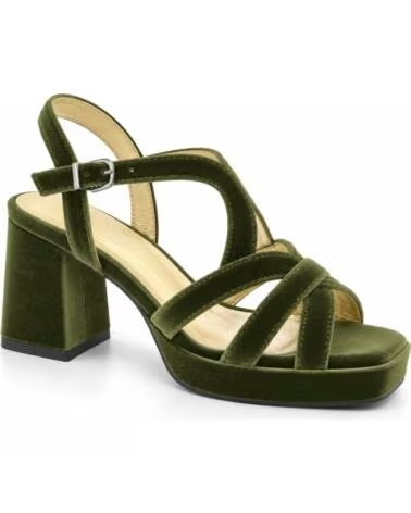 MONTEVITA ASTORIANA SANDALO TACCO VELLUTO VERDE GREEN
