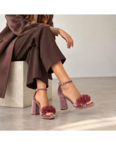 SANDALI CON TACCO MONTEVITA CAPRIZA ROSA PINK