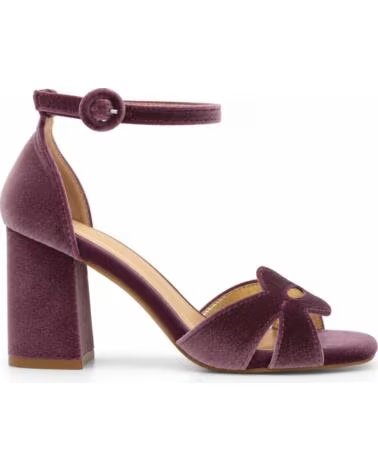 MONTEVITA ALMERIA SANDALI CON TACCO IN VELLUTO VIOLA PURPLE