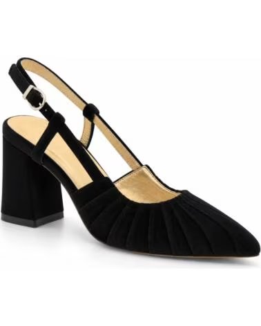 MONTEVITA CASCAISNA SCARPE CON TACCO LARGO SLINGBACK NERE BLACK
